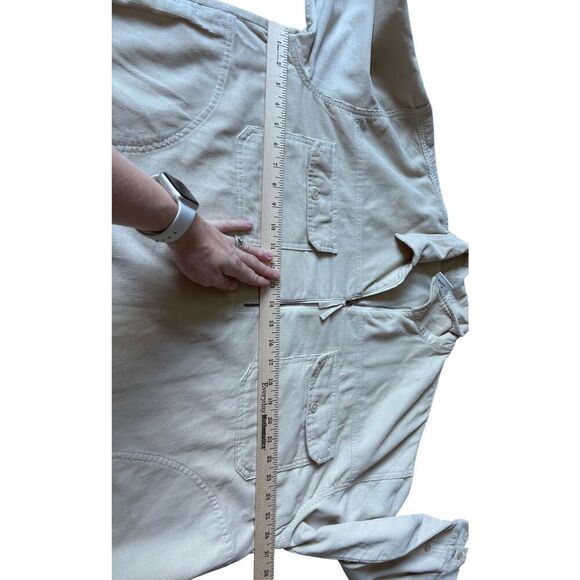 Aerie Corduroy Quarter Zip Jacket Shacket size L Cream - Picture 5 of 15